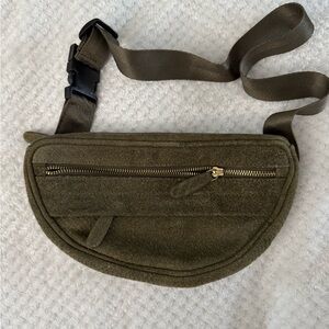 Suede Olive Crossbody Bag